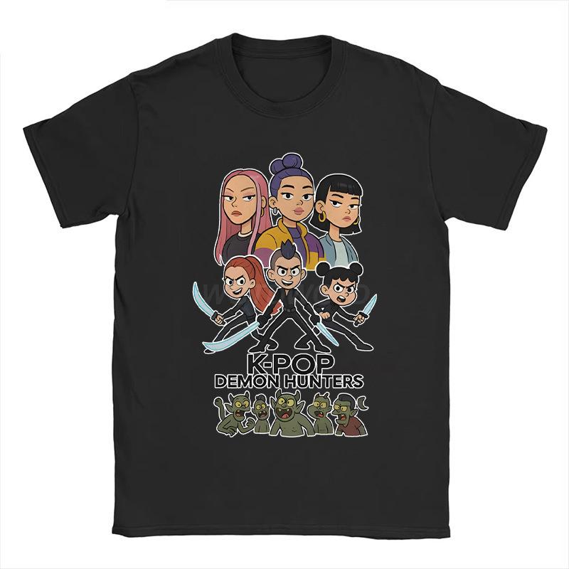 KPop Demon Hunters Printed Malaysian TK Hot Selling Fashionable Round Neck Children's T-shirt