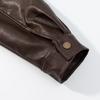 Womens Street Style Faux Leather Jacket Zip-Up Lapel Casual Outerwear Loose Fit Fall 2025