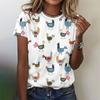 3D Printed Cowboy Horse T-Shirt For Women Colorful Animal Graphic T Shirts Summer Loose Tees Short Sleeves Round Neck Tops