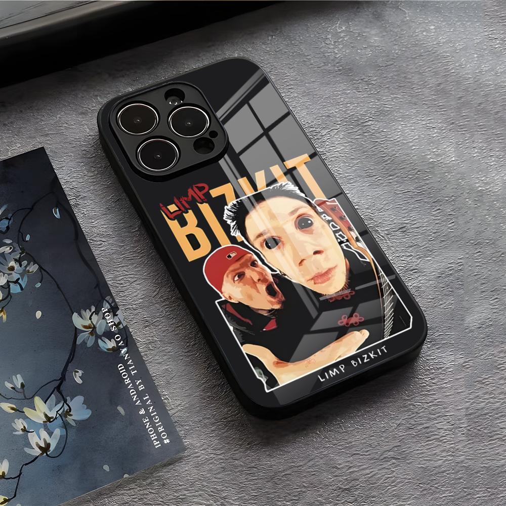 Чехол для телефона Rock Band L-Limp Bizkit Для IPhone 17 Air 16 E Pro Max 15 14 13 Mini 12 Pro 11 Max Plus Черная Стеклянная Крышка