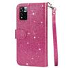 Exquisite Shinning Sequin Zipper Wallet Case for iPhone Samsung Xiaomi Huawei Google Cute Love Heart Photo Frame Flip Covers with Hand-strap
