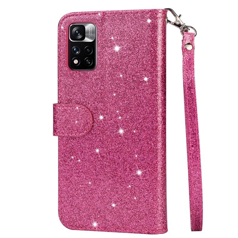 Exquisite Shinning Sequin Zipper Wallet Case for iPhone Samsung Xiaomi Huawei Google Cute Love Heart Photo Frame Flip Covers with Hand-strap