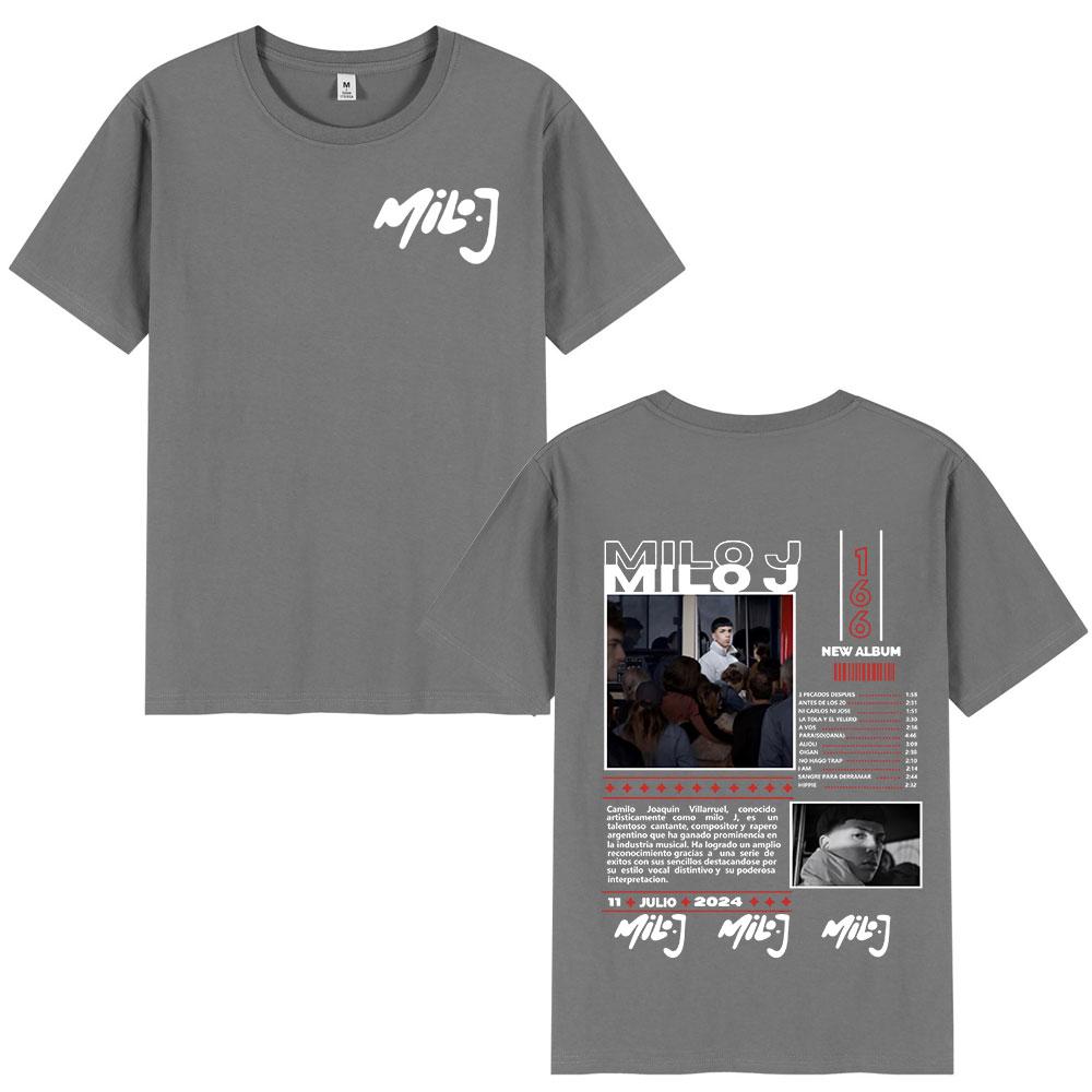 Rapper Milo J 166 Album Merch T Shirt Men Women Clothing Fashion Hip Hop T-shirt Cotton Casual Oversized Short Sleeve T-shirts