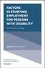 Книга Factors In Studying Employment for Persons with Disability : How the Picture Can Change
