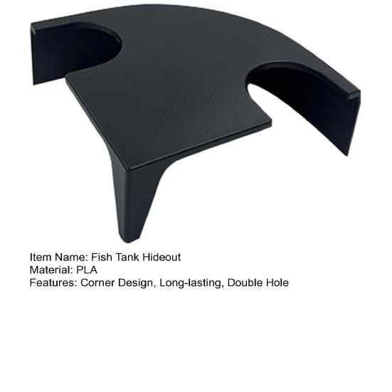 Аквариумный угловой туннель, аквариумное укрытие для рыб с пещерой-укрытием под гравием, двойные отверстия для петушка