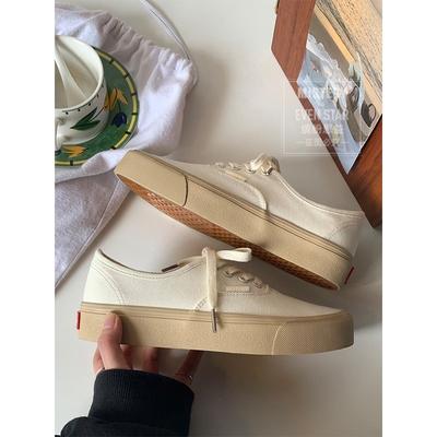 Холщовые туфли цвета молочного чая, женские универсальные, новые студенческие, ретро, кеды 620