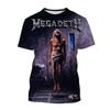 Megadeth 3D Printed T-Shirts Fashion Rock Band Men's Casual T-shirt Summer Men Women Punk Funny Hip Pop Short Sleeve Kids