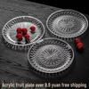 Zhaoran 30cm Round Transparent Acrylic Fruit Plate