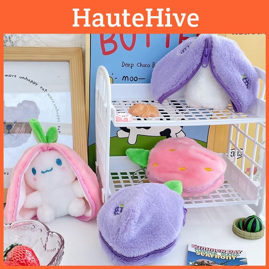 Очаровательный плюшевый брелок в виде кролика с фруктами, милые куклы-ананас, виноград, клубника, морковь