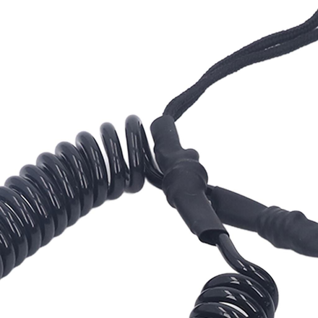 6mm Surfboard Leash Reliable High Strength TPU Coiled Spring Waist Safety Rope for Water Sport