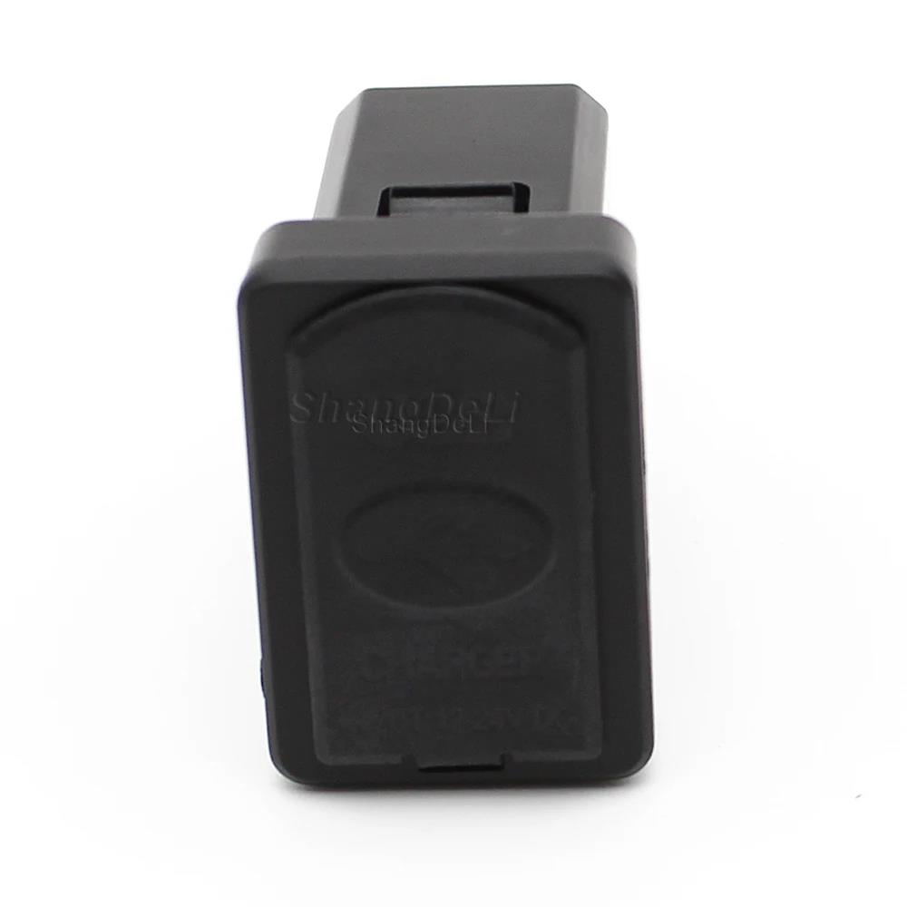 For Mitsubishi Outlander 3 Xpander Eclipse Cross ASX Lancer Car Quick Phone Charger Dual USB Socket Fast Charging Adapter Button