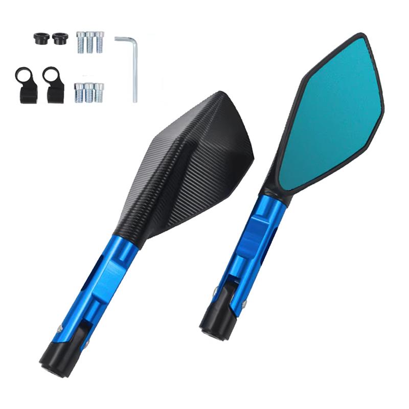 ЧПУ АЛЮМИНИЙ Кастомные Универсальные Мотоциклетные Зеркала Заднего Вида 8мм 10мм Для KAWASAKI Z750 NINJA250 HONDA R1 R6 FZ6 SUZUKI YAMAHA