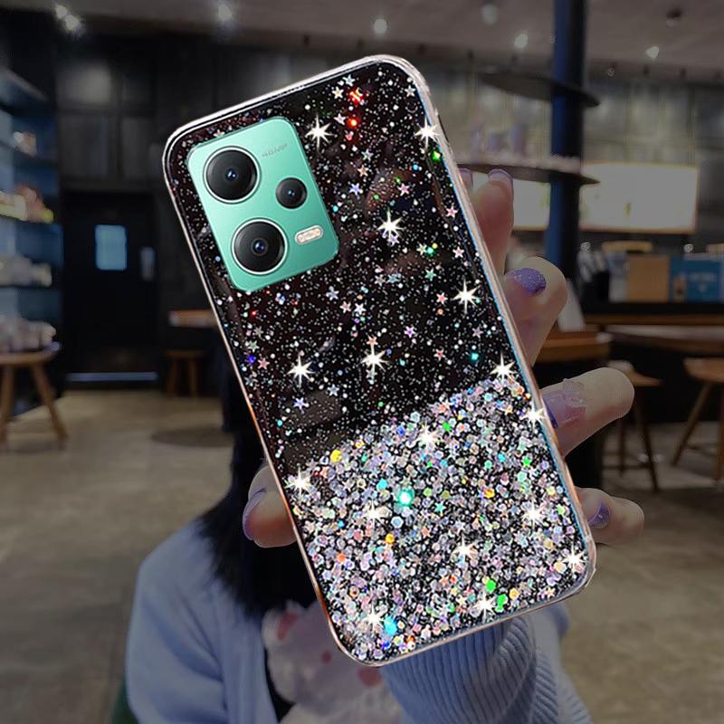Чехол для телефона Xiaomi Redmi Note 12 Pro 5G 4G с кристаллами и блестками, звездами, мягкий чехол из ТПУ для Xiaomi Poco X5 Pro 5G, противоударные чехлы-бамперы для телефона