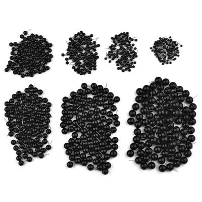 50/100 шт. Пластиковые глаза для кукол из иглофельта, тычковые мишки Тедди 4-14 мм, глаза-черные бусинки для кукольных глаз своими руками