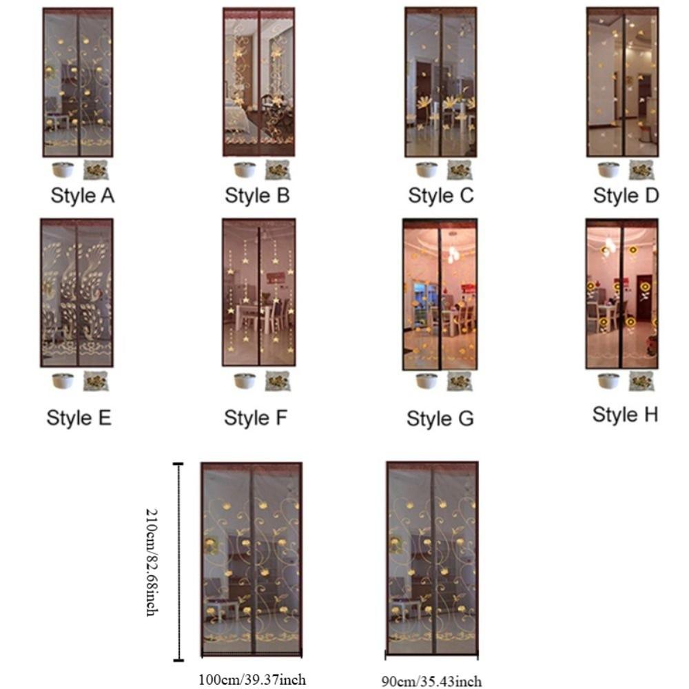 No Punching Mosquito-proof Door Curtain Well-ventilated Anti Mosquito Net Mesh Door Curtain  Patio