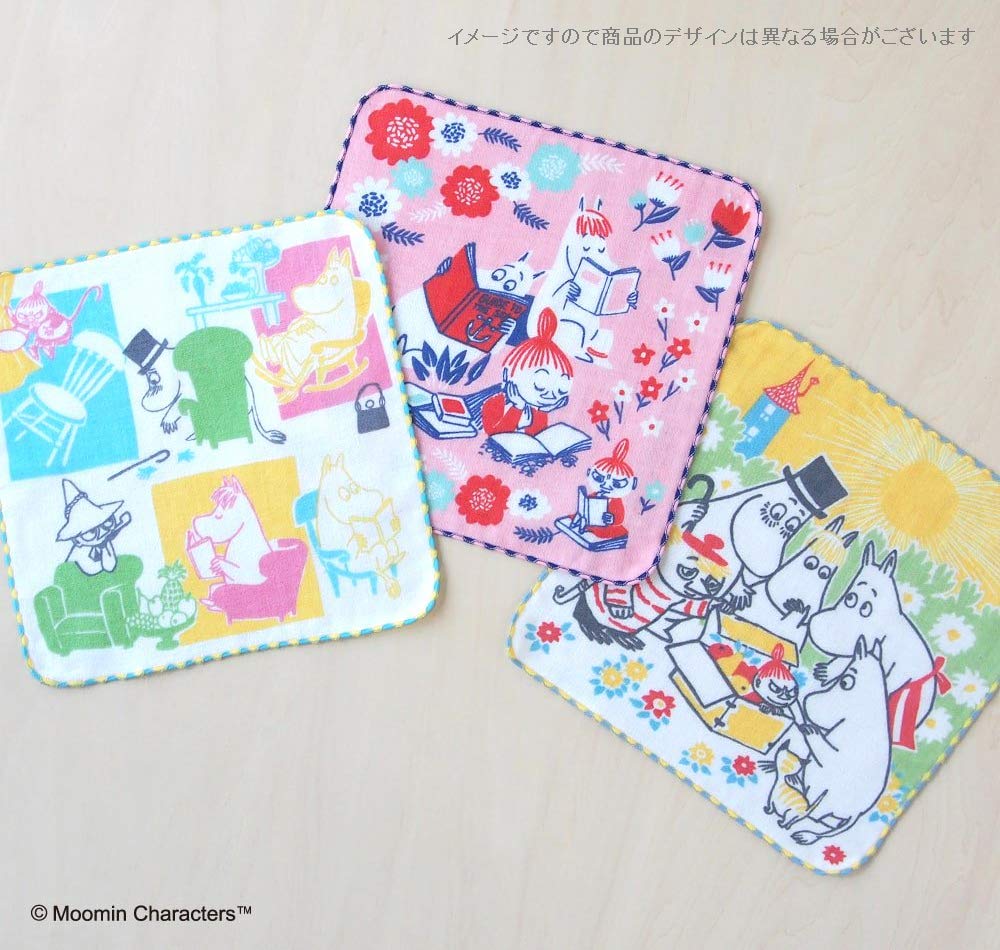 Miyamoto Made In Japan Handkerchief Moomin Friends Walk Miyamoto-Towel 25×25cm