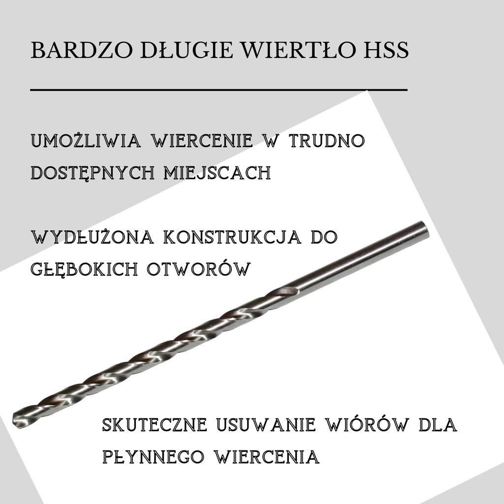 Wiertło bardzo długie 10,2x265 mm. din1869. hss. wiertła do metalu.
