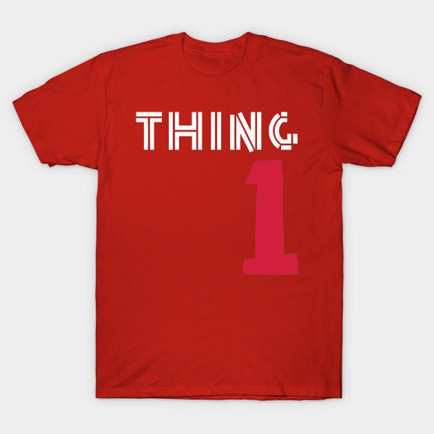 Модная футболка унисекс с принтом Thing 1 Большие размеры XS-6XL Футболка 100% Хлопок Топы С круглым вырезом Короткий рукав Футболки