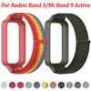 Нейлоновый петлевой ремешок для Redmi Band 3 Дышащий браслет на запястье для Xiaomi Mi Band 9 Active/Redmi Band 3 Спортивный ремешок Correa
