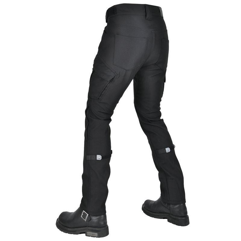 Mens Winter Motorcycle Riding Pants Waterproof Fleece-Lined Windproof High-Waist Protective Trousers With Silicone Grip