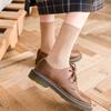 Solid Color Thick Trendy Fashion Cotton Women Wool Socks Korean Style Socks Middle Tube Hosiery