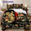Darkness Destiny Death Note Bedding (1 * duvet cover + 2 * pillowcase, without core) 2D Flat Duvet cover and pillowcase Soft and comfortable