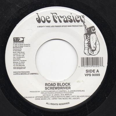 7-дюймовая пластинка ОТВЕРТКА - Дорожный блок VPS9099 Джо Фрейзер США Регги, Ска и Даб Б/У