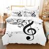 Music Note Quilt Pillowcase 2 or 3 Pieces of Music Bedding Set Single Bed Double Bed Full Size Bedding Suitable for Girls, Boys and Musicians Room