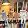 3D-печатная шарнирная фигурка кофейной кружки, подвижная настольная статуэтка, милый орнамент в виде кофейного зерна, креативный декор для офиса и дома, забавный подарок на день рождения