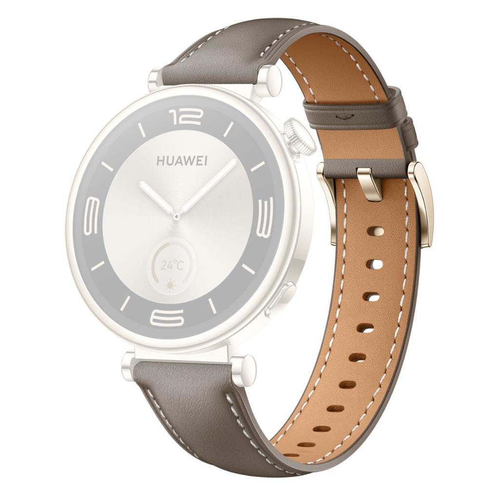 Для Huawei Watch GT 4 41 мм / Garmin Venu 3S 18 мм ремешок для часов из натуральной коровьей кожи