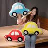 Мультяшная плюшевая подушка в виде машинки, мягкая декоративная подушка для дома и автомобиля, тематическая мягкая игрушка в виде транспортного средства для комфорта, подходит для возраста 14 лет и старше, 1 шт.
