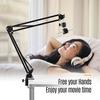 Adjustable Metal Stand Suspension Scissor Arm Bracket + Phone Holder + Ballhead Adapter for YouTube