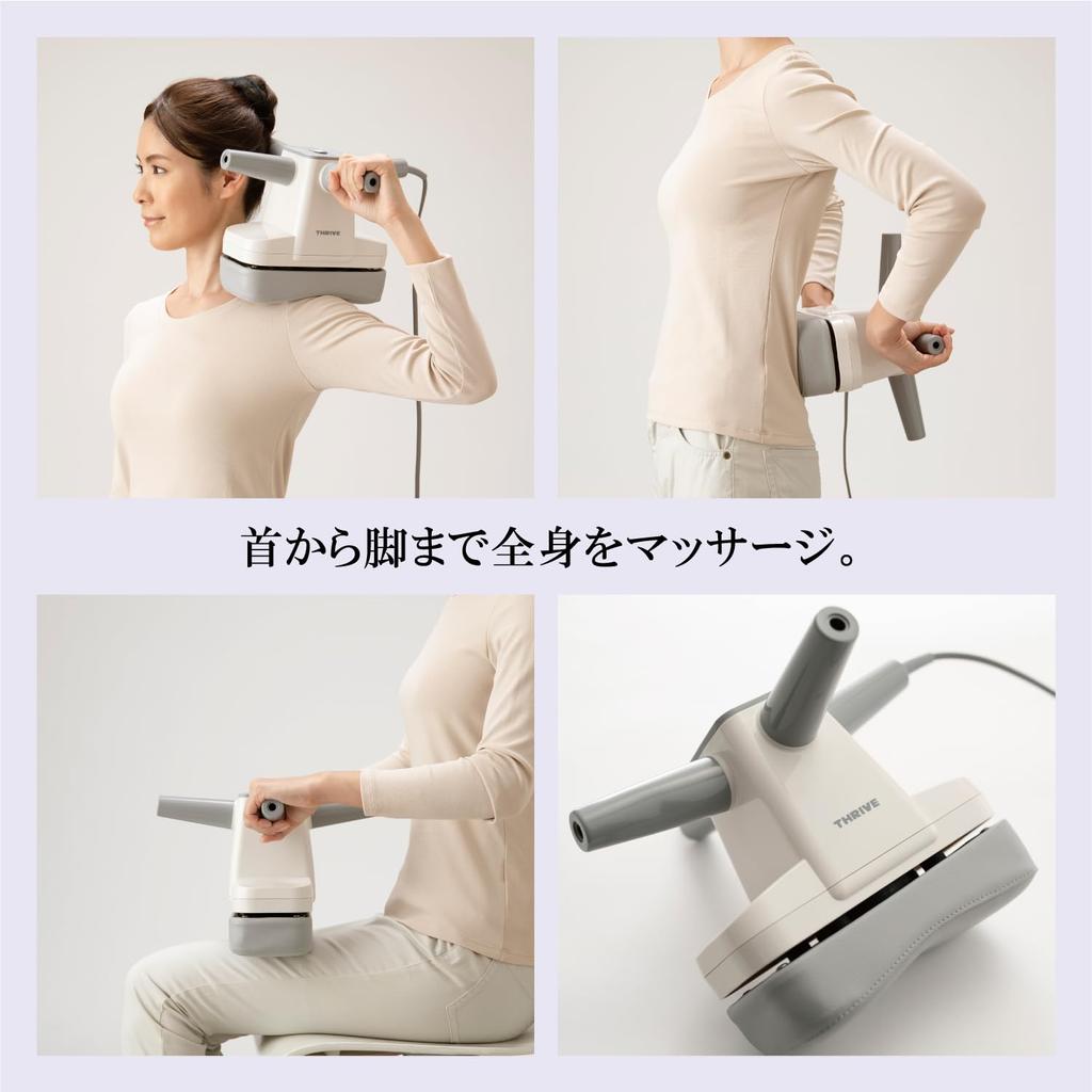 Thrive Massager To Hold with Powerful Massage for Stiffness with Large Vibration White Managed Medical Device "Easy Cross-shaped Handle, Pad" MD-022