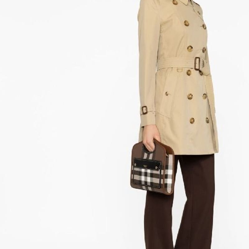 Burberry Cotton Shoulder Bag, Crossbody Bag, Handbag Women's Brown 80713861