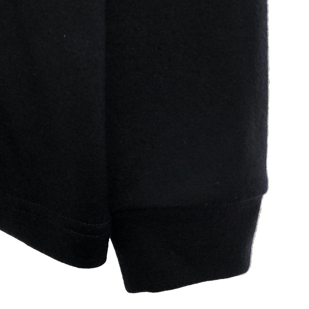 KUON шерсть Длинный рукав Высокая горловина Разрез S черный Наплечник пуловер Мужской Б/у