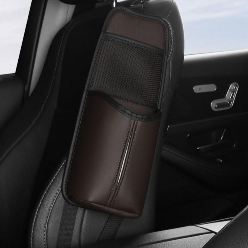 Wear-Resistant Hanging Auto Seat Organizer Multifunctional Mesh Storage Pocket for Phone Bottle
