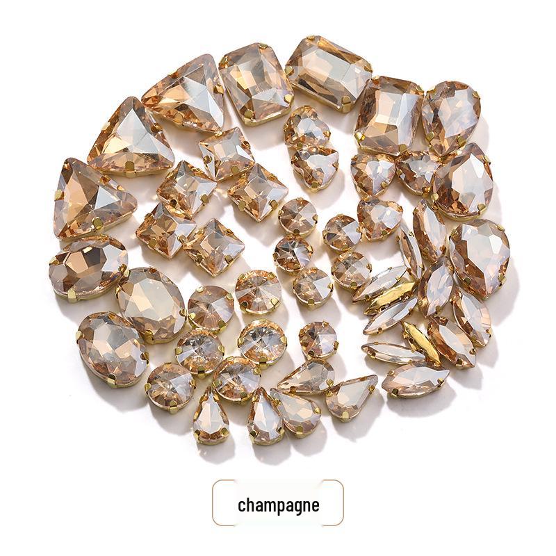 Пришитые вручную смешанные хрустальные стразы-когти для свадебного платья и аксессуаров для браслета