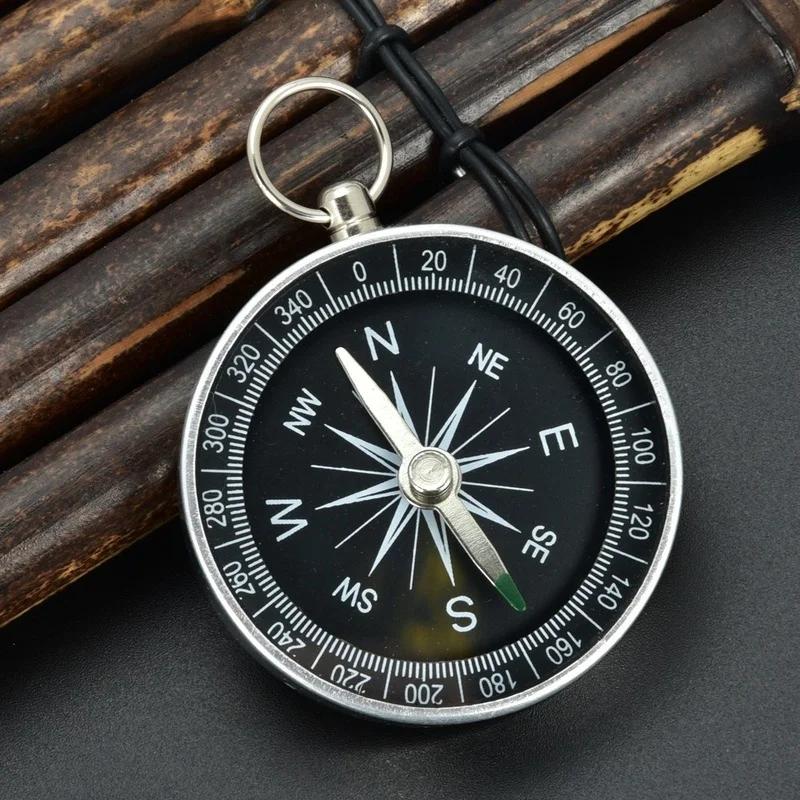 Lightweight Aluminum Lightweight Emergency Compass Outdoor Activity Survival Compass Tool G44-2 Navigation Wild Tool Black