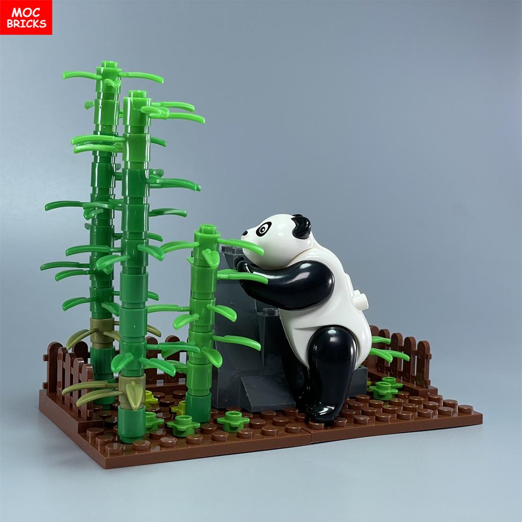 Кирпичики MOC Джунгли Подлесок Лесное животное Обезьяна Коза Жираф Птица Ночная сова Аксессуары Строительные блоки Игрушки-друзья Подарки
