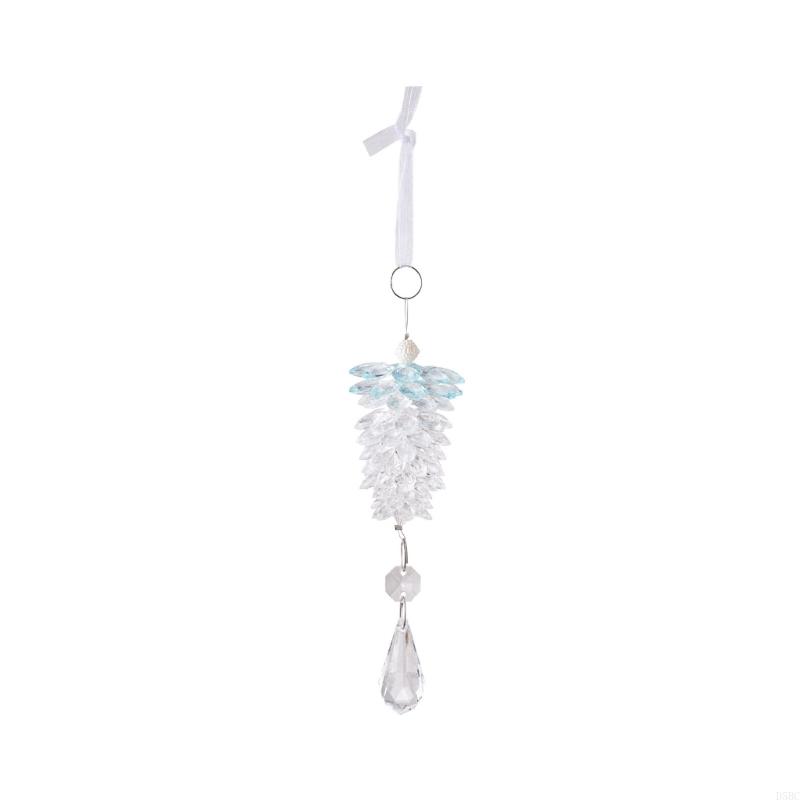 Acrylic Pinecone Ornament Transparent Hanging Decoration For Christmas Tree Window Wall