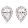 [R0697] - Silver Earrings 'Sissi' Silver White (rhodium-plated) - 9x6 Mm