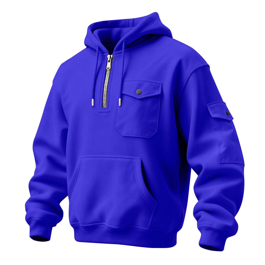 Men's Solid Color Sweatshirt Hoodie Men's Sports Large Size Casual Sweatshirt