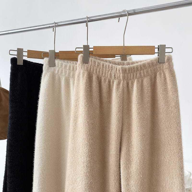 Новые зимние толстые винтажные прямые брюки с эластичной талией, женские универсальные норковые бархатные облегающие широкие свободные брюки, женская повседневная одежда