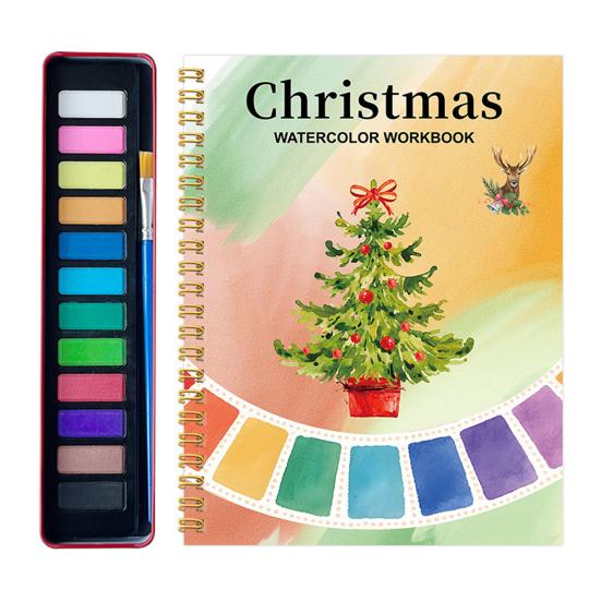 Набор для акварельной живописи для начинающих Пошаговое руководство по рисованию с 12 цветами Тема цветы животные