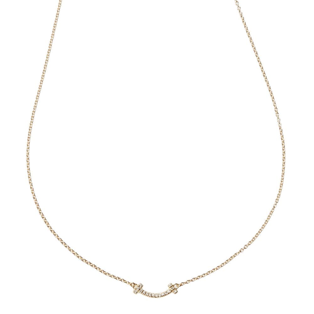 TIFFANY & CO. T 18K Gold, Diamond Necklaces Unisex Gold 42411475