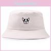 Embroidery Dog Pattern Bucket Cap Fisherman Hat Sun Protection Gift Breathable