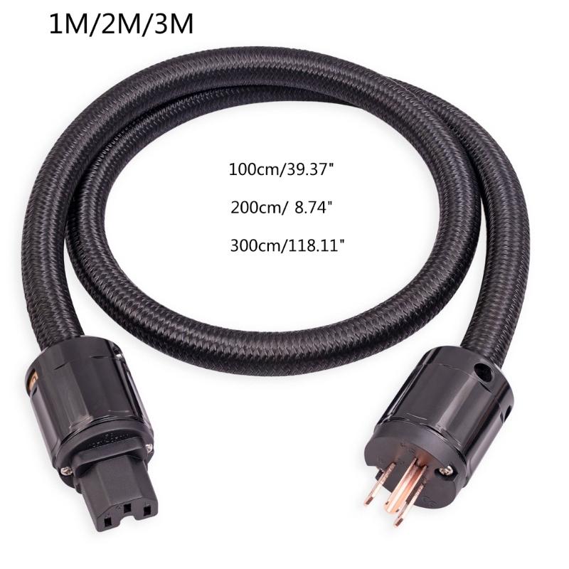 Аудиофильский Hi-Fi силовой кабель 12 AWG Кабель питания 12 AWG для США Разъем 125 В 15 А 3-контактный силовой кабель для колонки сабвуфера