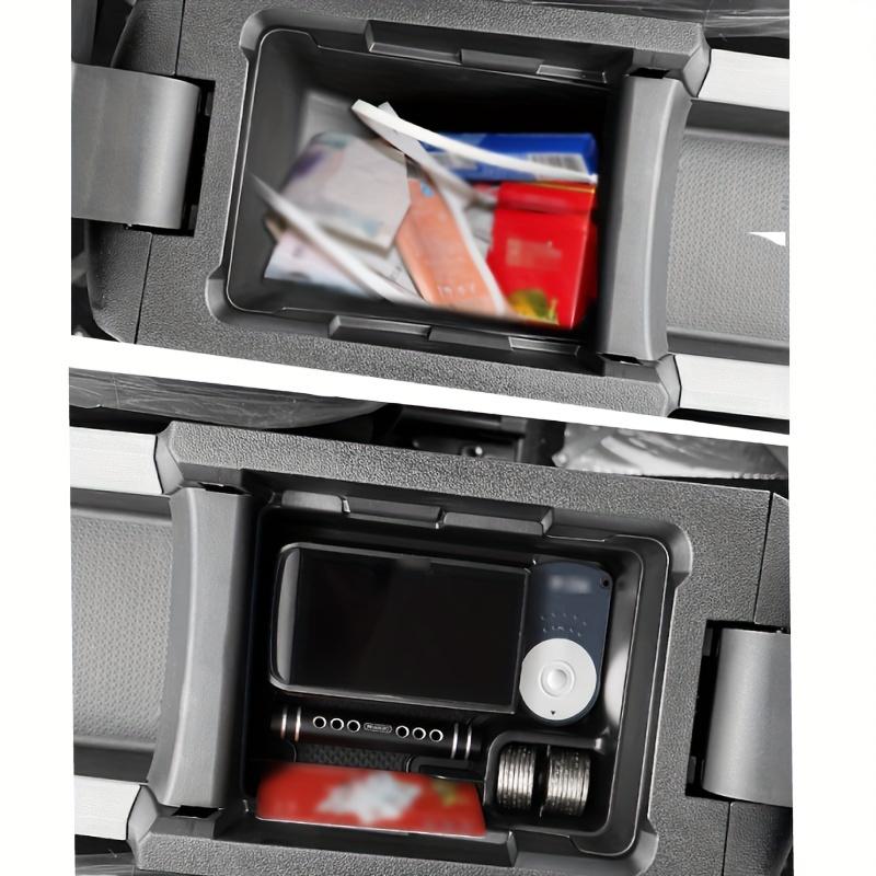 For MG MG3 -2025 Center Console Armrest Organizer Tray Durable ABS Black Storage Box With Divider Car Interior Accessories