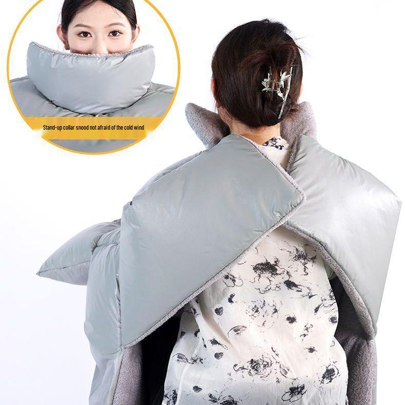 Electric Bicycle Winter Windshield Quilt: Thickened, Warm, Waterproof, Cold-Proof, Plus Velvet.