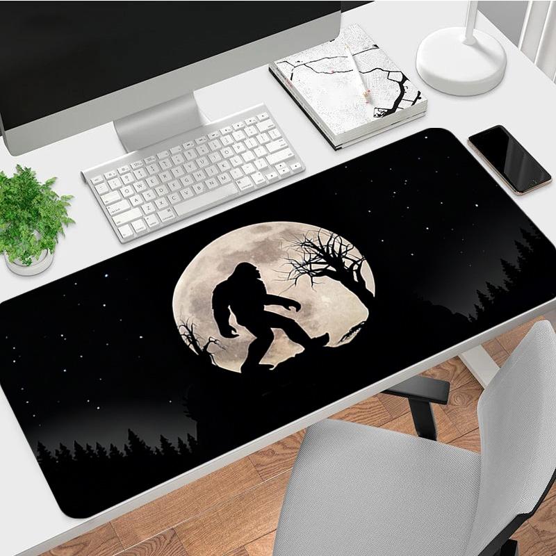 Moonlit Silhouette Xl Gaming Mouse Pad Nonslip Rubber Base Stitched Edge Waterproof Desk Mat For Pc Laptop Gamer Office Computer Accessories C927463